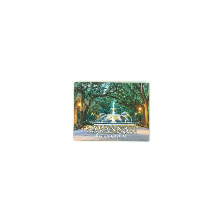 [86305] PVC EMBOSSED MAG SAVANNAH FORSYTH PARK FOUNTAIN WALKWAY