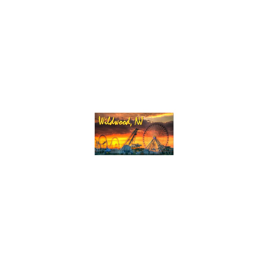 [02794] WW ROLLER COASTER, PVC EMBOSSED MGNT/GOLD HIGHLIGHTS WILDWOOD